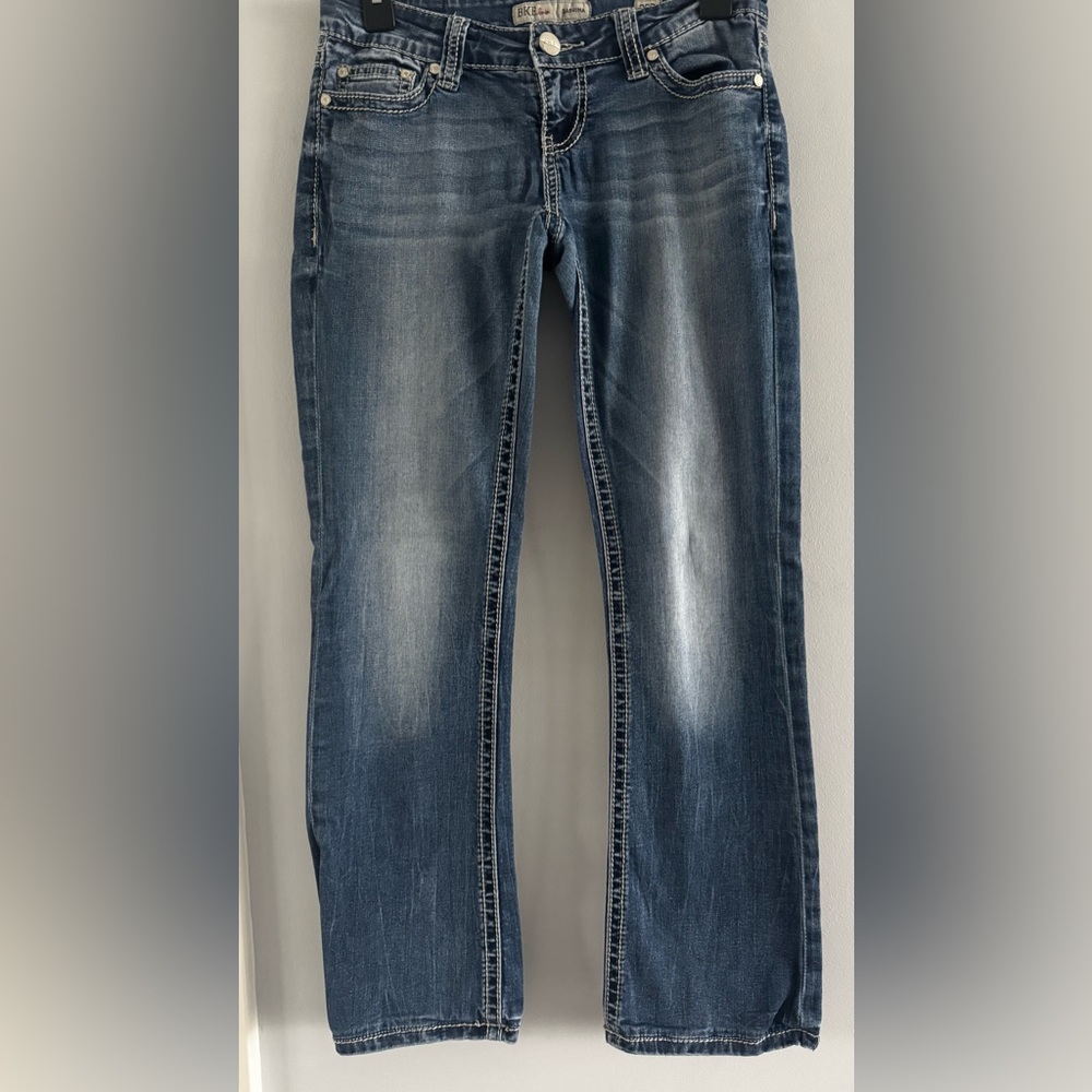 BKE Sabrina Low Rise Bootcut Jeans 25R 7”Rise 28” Inseam Y2K